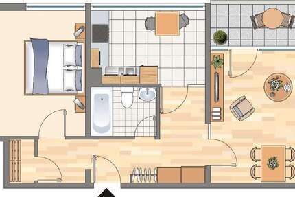 Wohnung Dortmund Hörde - 2 Zimmer, 62 m&sup2;, 533&euro; | Angebot:24620841