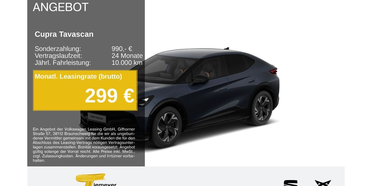 Cupra Tavascan 9.512 km 39.310 &euro; Hemer 58675