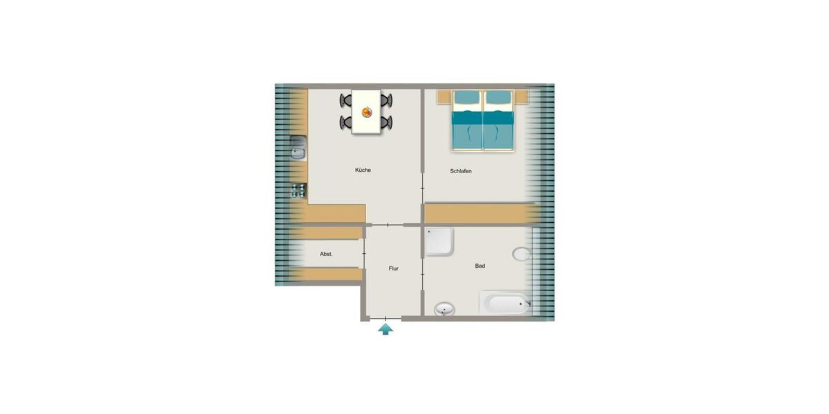 Dachgeschoßwohnung Bochum Bochum-Ost - 1.5 Zimmer, 34 m&sup2;, 245&euro; | Angebot:26672563