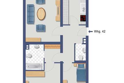 Wohnung Herdecke - 3.5 Zimmer, 86 m&sup2;, 189.500&euro; | Angebot:27383887