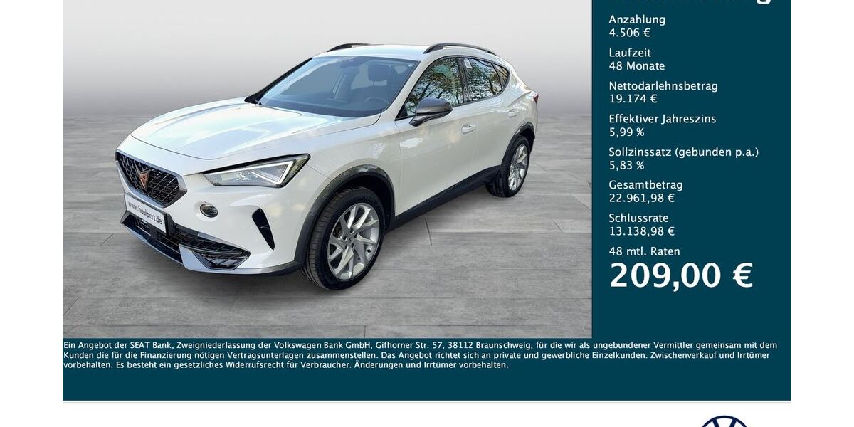 Cupra Formentor 71.386 km 23.480 &euro; Dortmund 44379