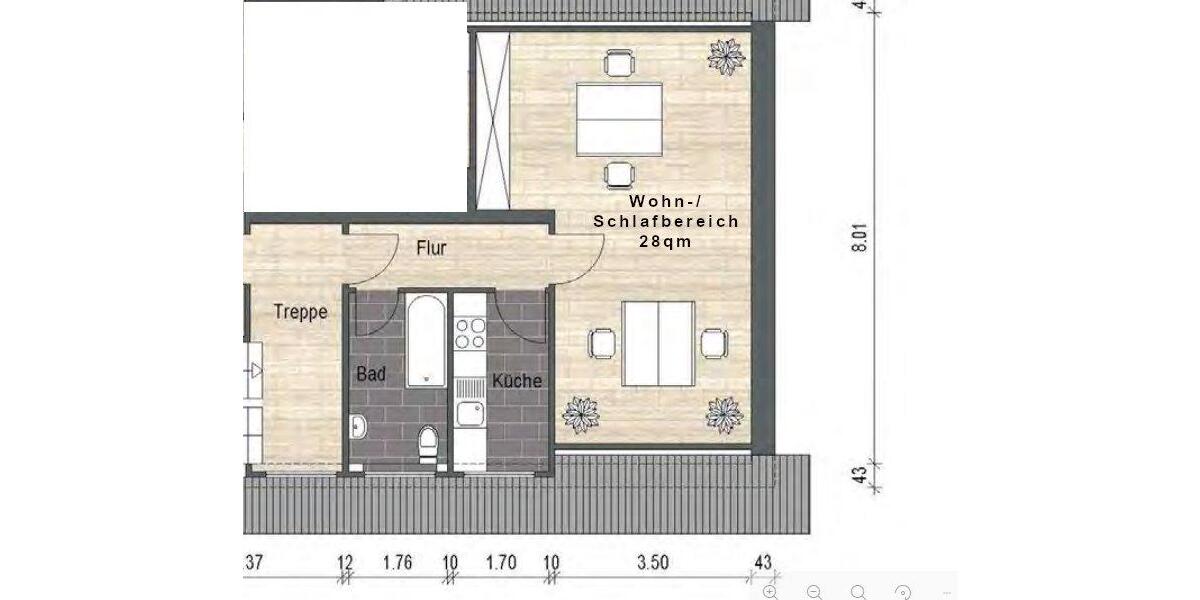 Dachgeschoßwohnung Dortmund Mengede - 1 Zimmer, 45 m&sup2;, 450&euro; | Angebot:25972394