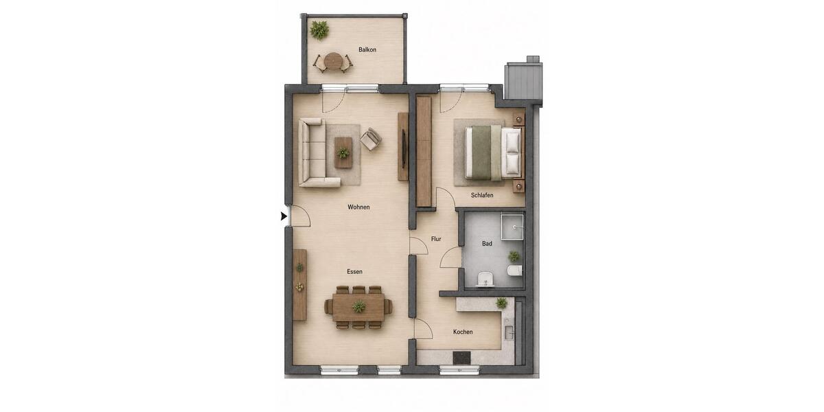 Etagenwohnung Herne Baukau - 2 Zimmer, 78 m&sup2;, 570&euro; | Angebot:26633941