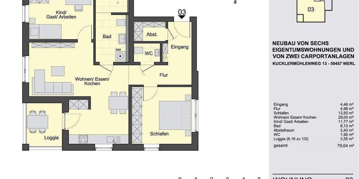 Etagenwohnung Werl - 3 Zimmer, 79 m&sup2;, 322.400&euro; | Angebot:25663961