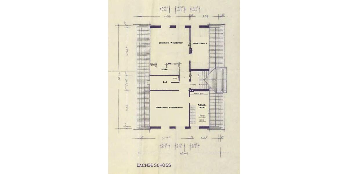 Dachgeschoßwohnung Dortmund Eving - 5 Zimmer, 90 m&sup2;, 1.000&euro; | Angebot:26639556