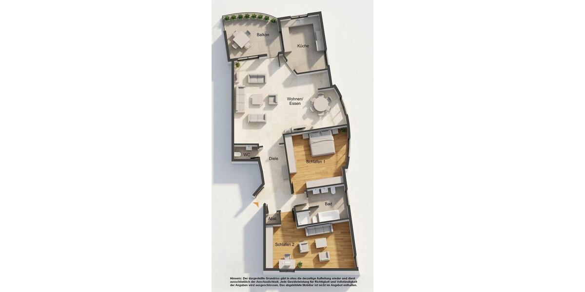 Dachgeschoßwohnung Dortmund Innenstadt Ost - 3 Zimmer, 116 m&sup2;, 1.450&euro; | Angebot:25639422