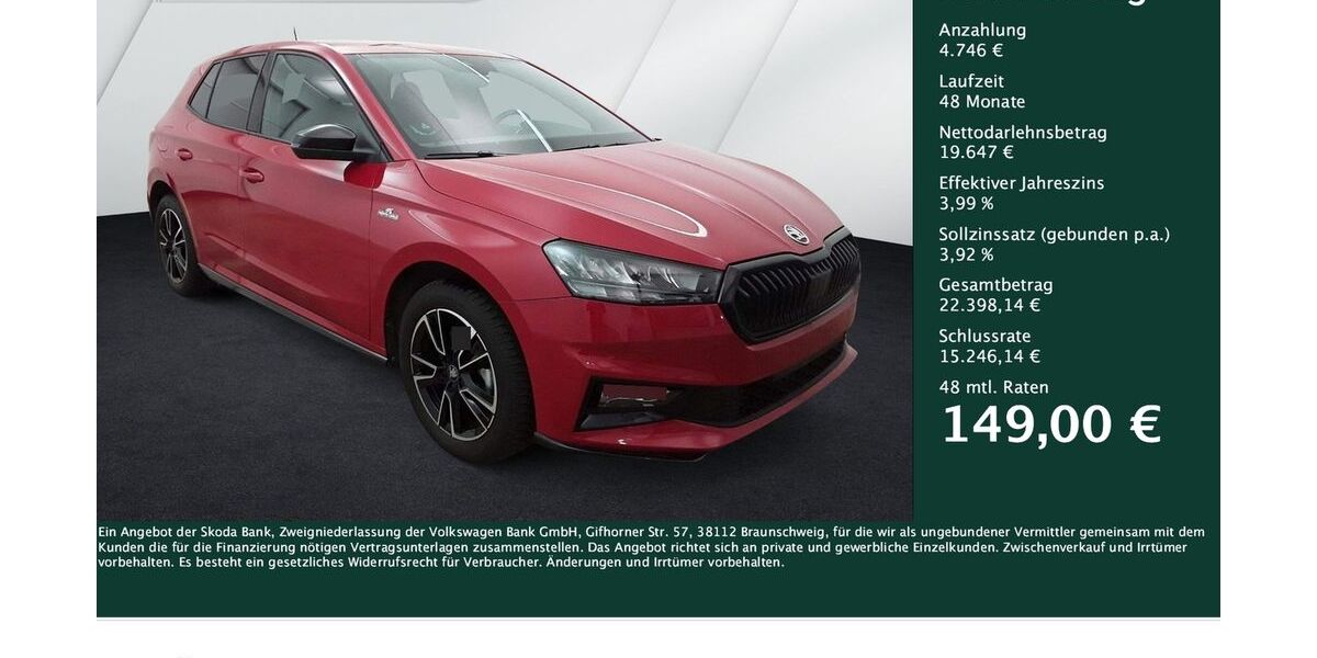 Skoda Fabia 18.734 km 24.333 &euro; Dortmund 44269