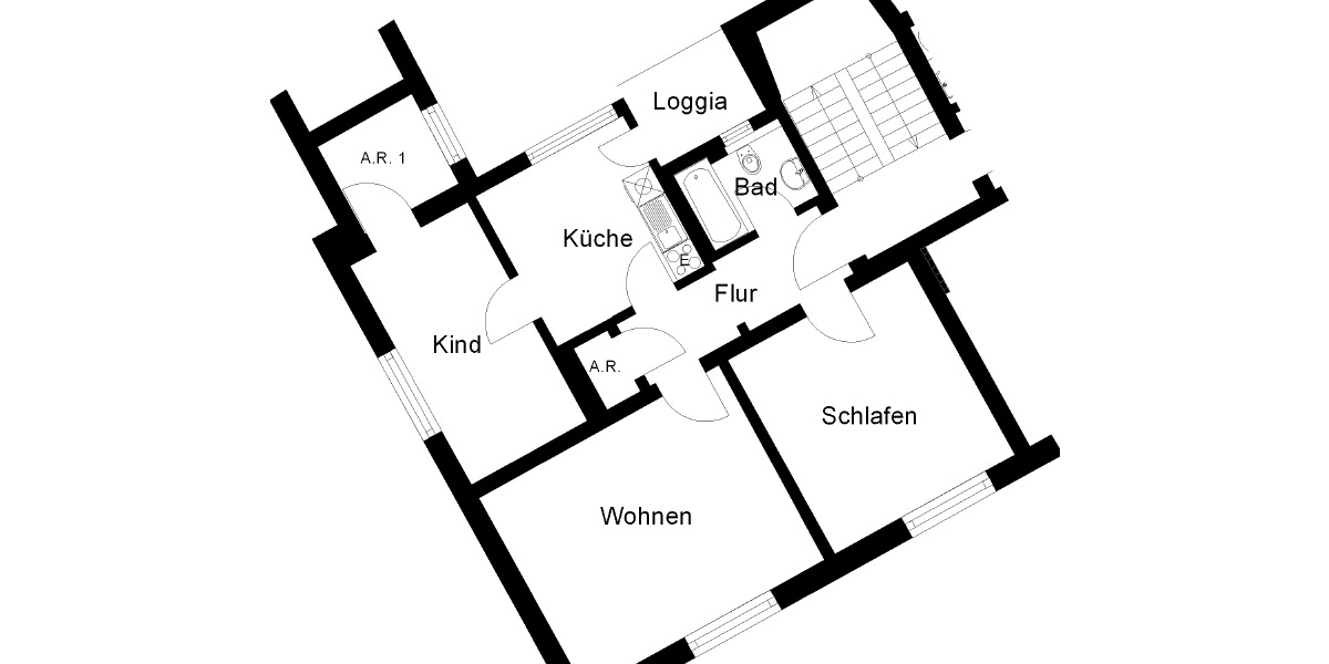 Etagenwohnung Herne Eickel - 3.5 Zimmer, 73 m&sup2;, 490&euro; | Angebot:25990265