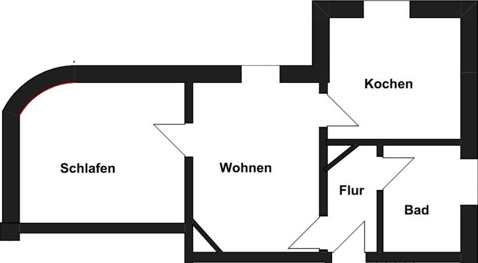 Etagenwohnung Hagen Hagen-Mitte - 2.5 Zimmer, 48 m&sup2;, 610&euro; | Angebot:25931838