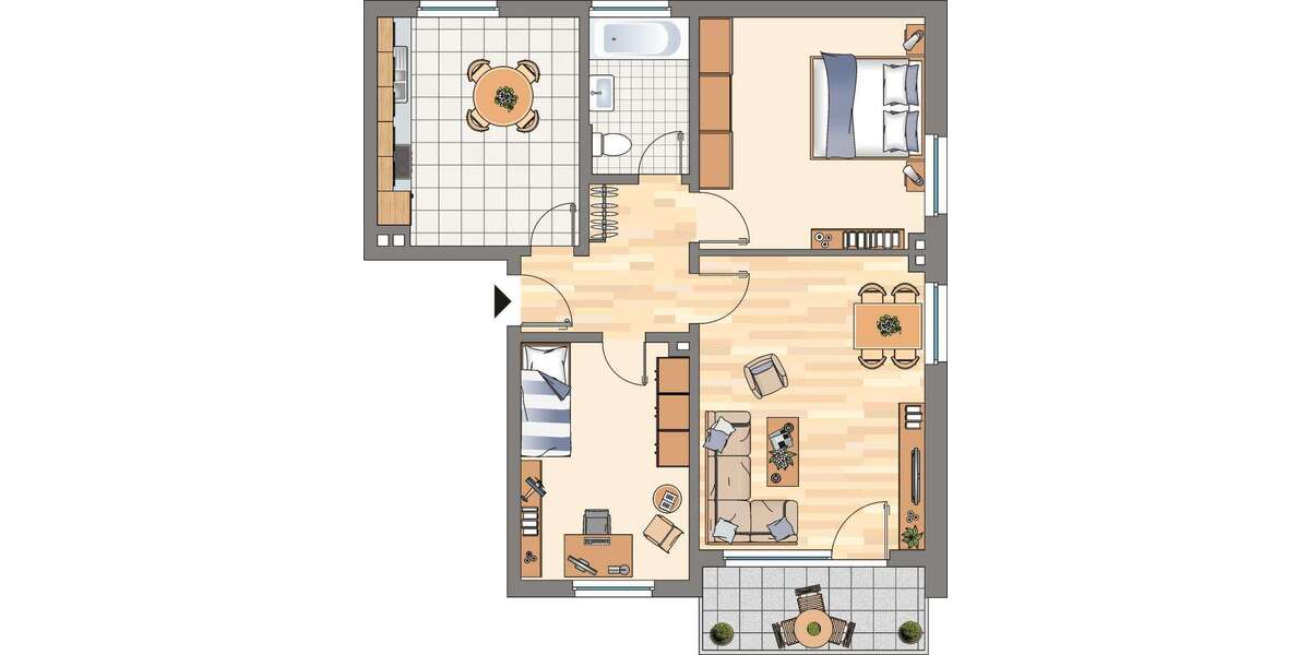 Etagenwohnung Castrop-Rauxel Rauxel - 3 Zimmer, 67 m&sup2;, 589&euro; | Angebot:25818766