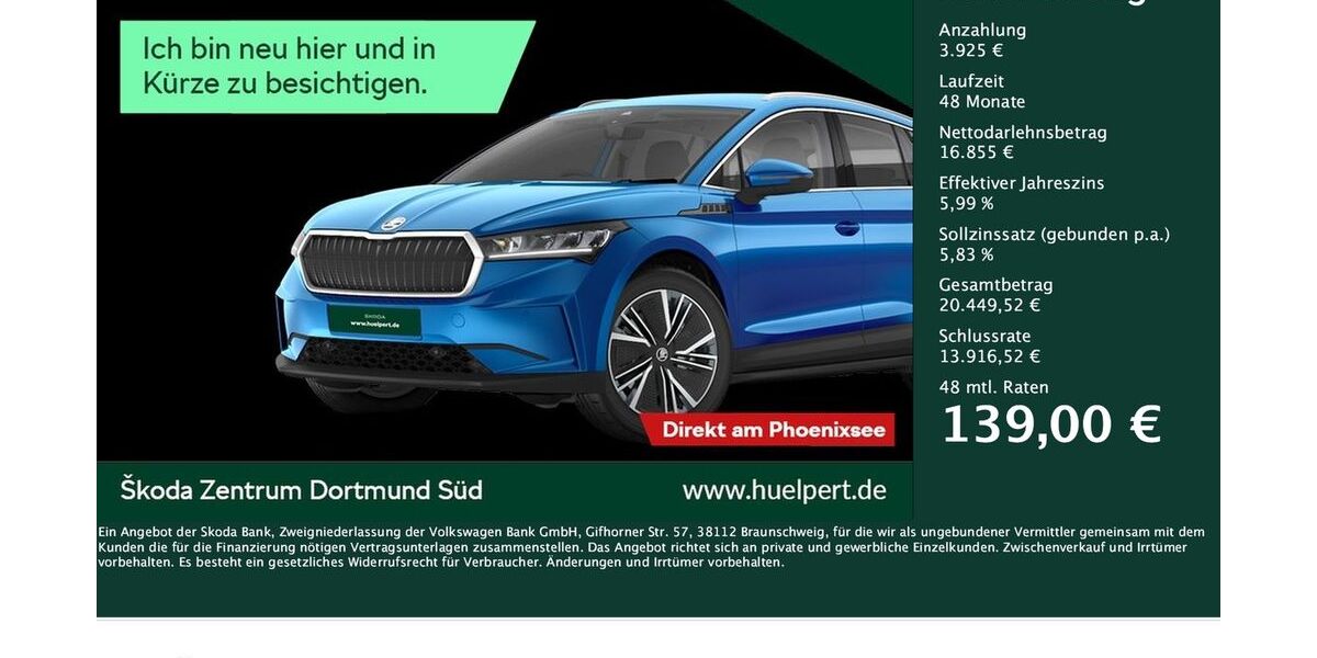 Skoda Enyaq 19.376 km 20.380 &euro; Dortmund 44269