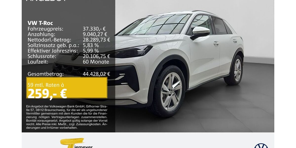 VW T-Roc 2.500 km 37.330 &euro; Lüdenscheid 58507