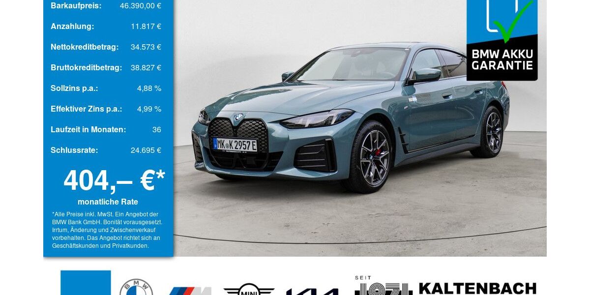 BMW i4 19.990 km 44.890 &euro; Lüdenscheid 58509