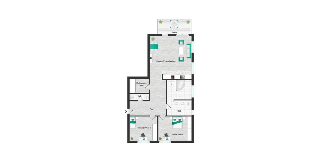 Etagenwohnung Bochum Werne - 3 Zimmer, 125 m&sup2;, 1.750&euro; | Angebot:25843966