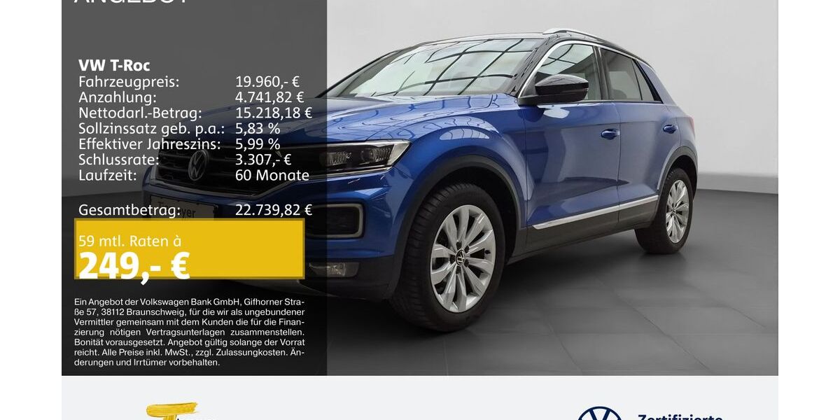 VW T-Roc 45.912 km 19.280 &euro; Lüdenscheid 58507