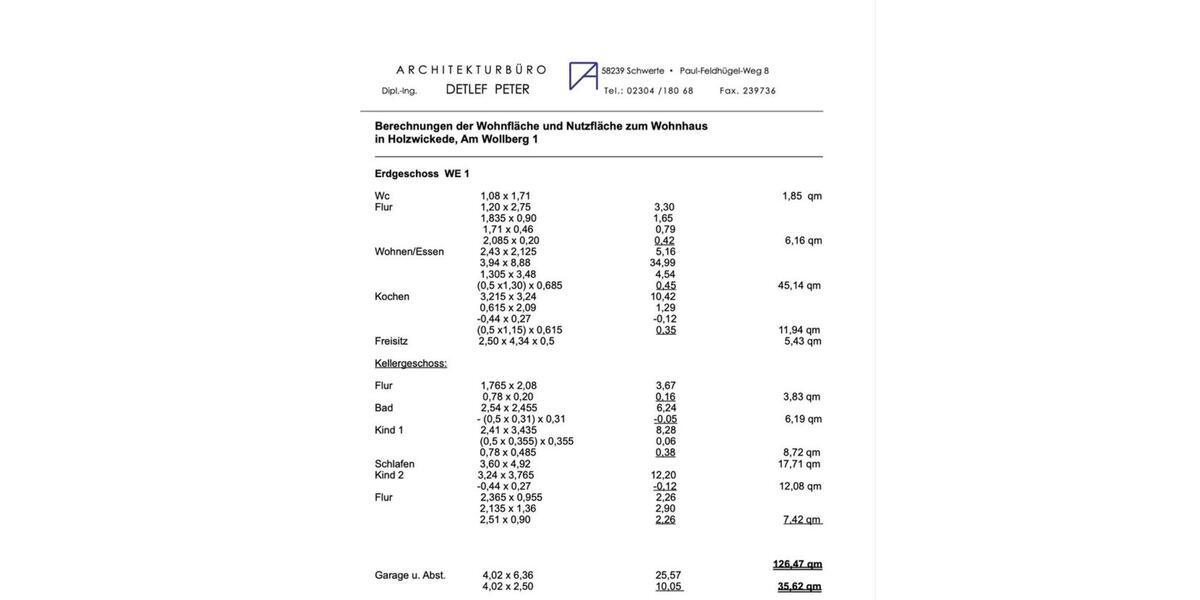 Erdgeschoßwohnung Holzwickede - 4 Zimmer, 126 m&sup2;, 359.000&euro; | Angebot:24350505