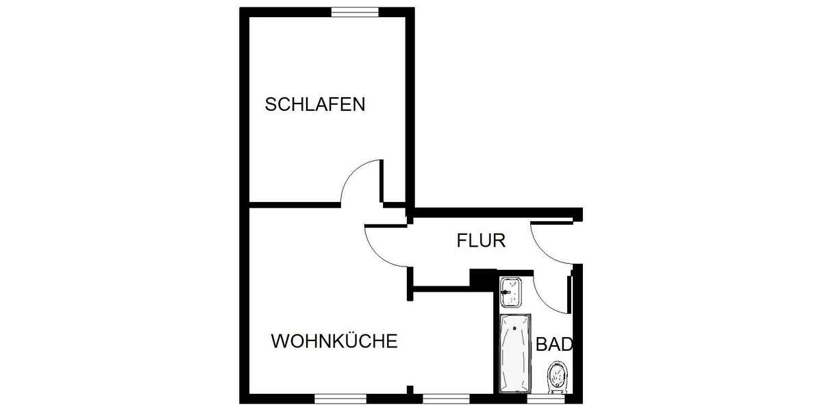 Etagenwohnung Bergkamen Weddinghofen - 2 Zimmer, 39 m&sup2;, 339&euro; | Angebot:26778104