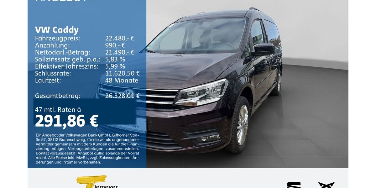 VW Caddy 51.304 km 22.480 &euro; Lüdenscheid 58513