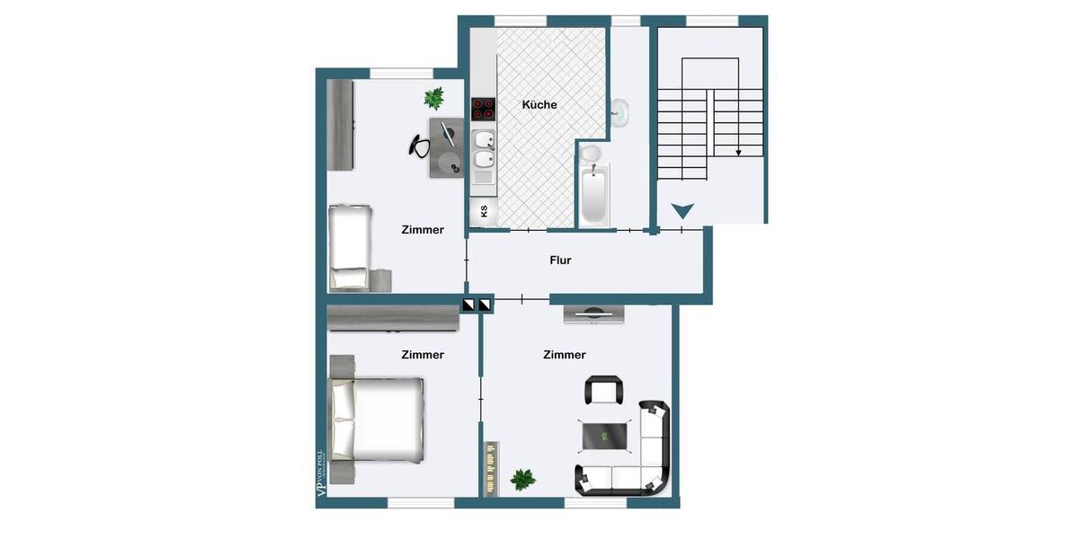 Etagenwohnung Dortmund Aplerbeck - 3 Zimmer, 71 m&sup2;, 750&euro; | Angebot:26797537