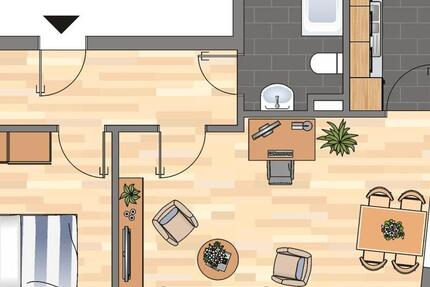 Wohnung Dortmund Hombruch - 2 Zimmer, 48 m&sup2;, 425&euro; | Angebot:26035177