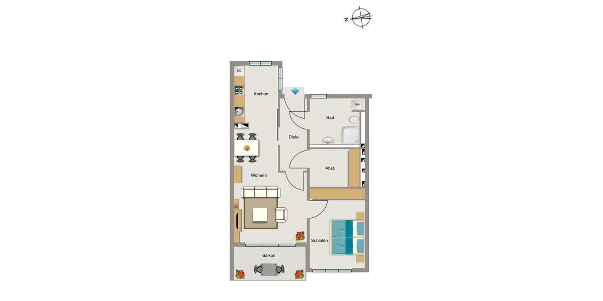 Etagenwohnung Lünen Brambauer - 2.5 Zimmer, 66 m&sup2;, 725&euro; | Angebot:25627125