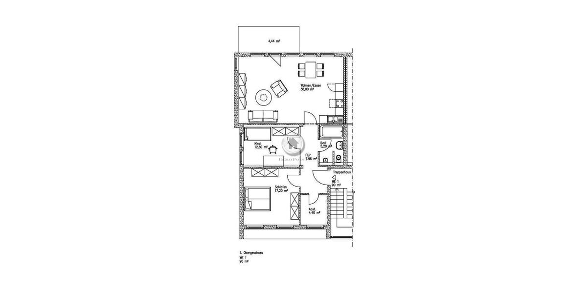 Etagenwohnung Iserlohn - 3 Zimmer, 90 m&sup2;, 645&euro; | Angebot:26252924