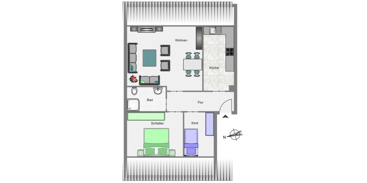 Dachgeschoßwohnung Hamm Herringen - 3 Zimmer, 44 m&sup2;, 440&euro; | Angebot:25839845
