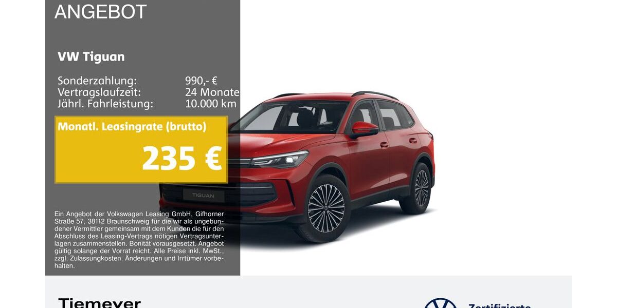 VW Tiguan 10.342 km 31.990 &euro; Bochum 44892