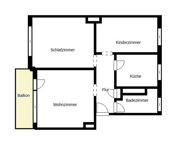 Etagenwohnung Dortmund Brackel - 3 Zimmer, 60 m&sup2;, 459&euro; | Angebot:25335497