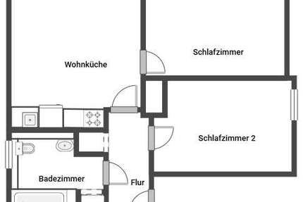 Wohnung Dortmund Hombruch - 2.5 Zimmer, 48 m&sup2;, 377&euro; | Angebot:26098464