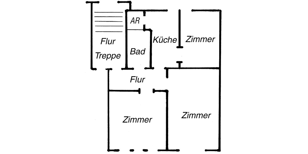 Etagenwohnung Bochum Bochum-Mitte - 3.5 Zimmer, 65 m&sup2;, 430&euro; | Angebot:25647913