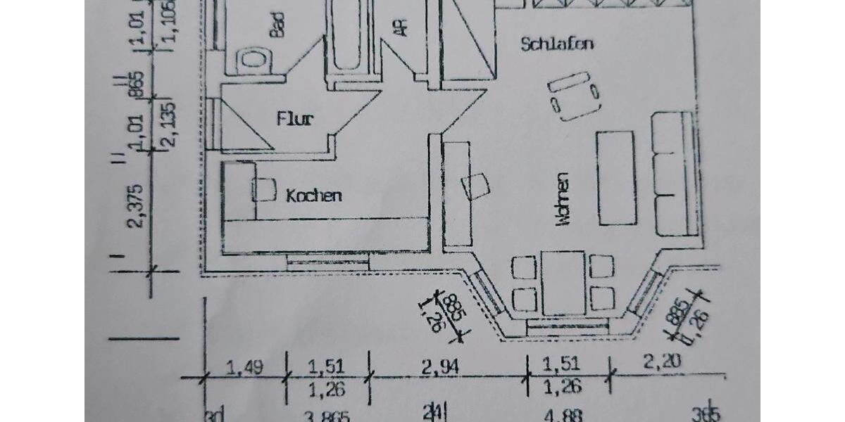 Etagenwohnung Lüdenscheid Brügge - 1 Zimmer, 46 m&sup2;, 485&euro; | Angebot:25979627