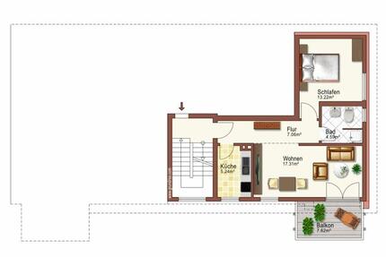 Wohnung Dortmund Hörde - 2 Zimmer, 48 m&sup2;, 532&euro; | Angebot:26033118