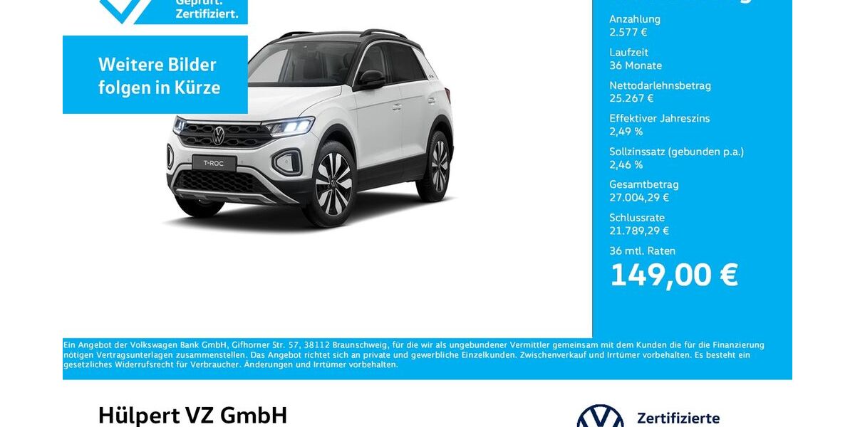VW T-Roc 9.197 km 26.944 &euro; Dortmund 44141