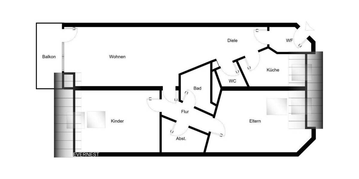 Etagenwohnung Bochum Langendreer - 3 Zimmer, 112 m&sup2;, 249.000&euro; | Angebot:26863612