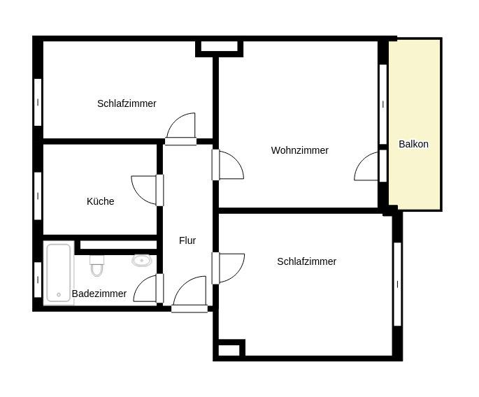 Etagenwohnung Dortmund Brackel - 3 Zimmer, 62 m&sup2;, 479&euro; | Angebot:24814094