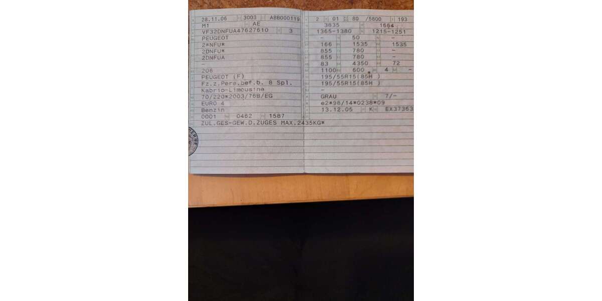 Peugeot 206 165.000 km 1.600 &euro; Herne 44623