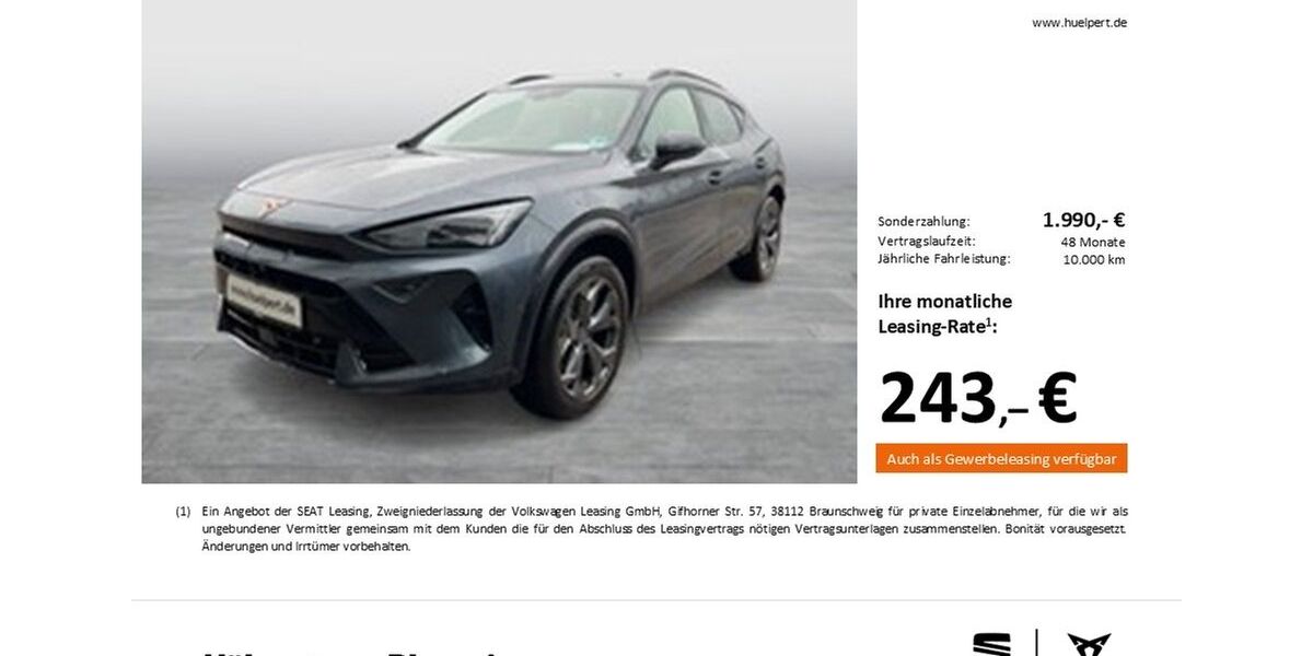 Cupra Formentor 11.747 km 31.887 &euro; Dortmund 44269