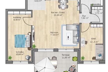 Wohnung Dortmund Brackel - 3 Zimmer, 95 m&sup2;, 565.000&euro; | Angebot:27629410