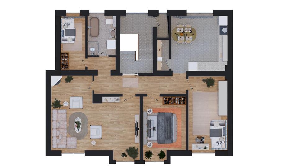 Etagenwohnung Hagen Hagen-Nord - 4 Zimmer, 112 m&sup2;, 1.200&euro; | Angebot:25600752