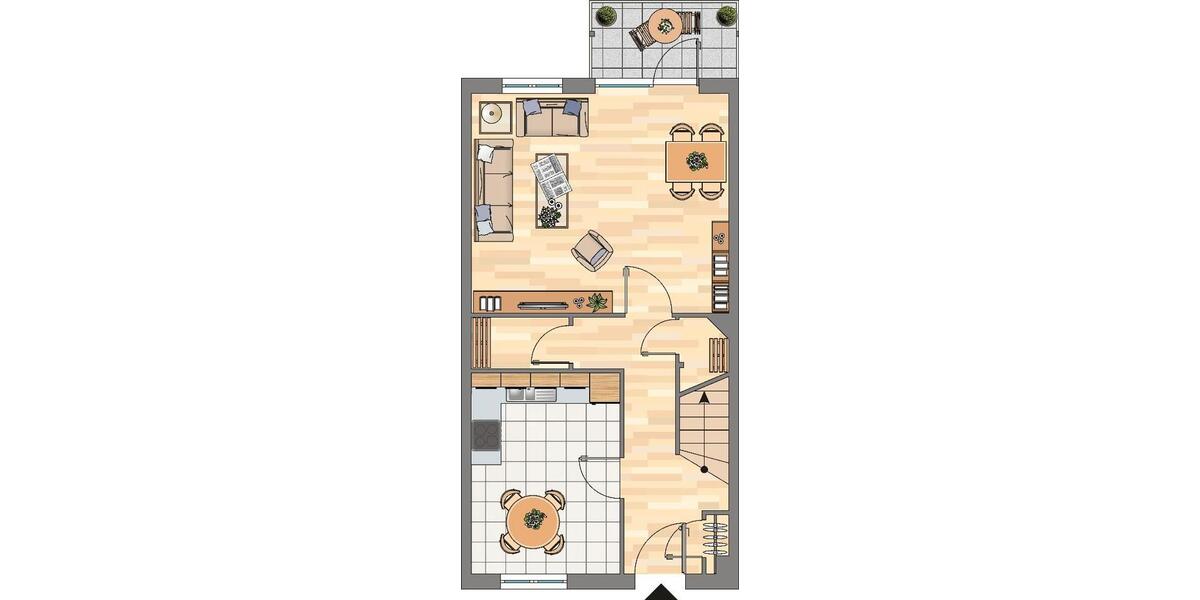 Etagenwohnung Dortmund Aplerbeck - 3 Zimmer, 74 m&sup2;, 419&euro; | Angebot:25963922