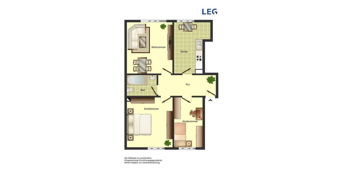 Etagenwohnung Bergkamen Overberge - 3.5 Zimmer, 63 m&sup2;, 433&euro; | Angebot:24789854