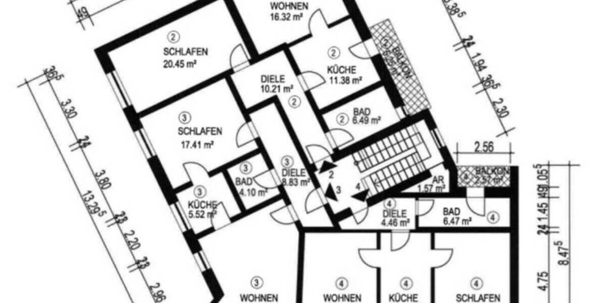 Etagenwohnung Dortmund Mitte - 2 Zimmer, 67 m&sup2;, 144.500&euro; | Angebot:26141922