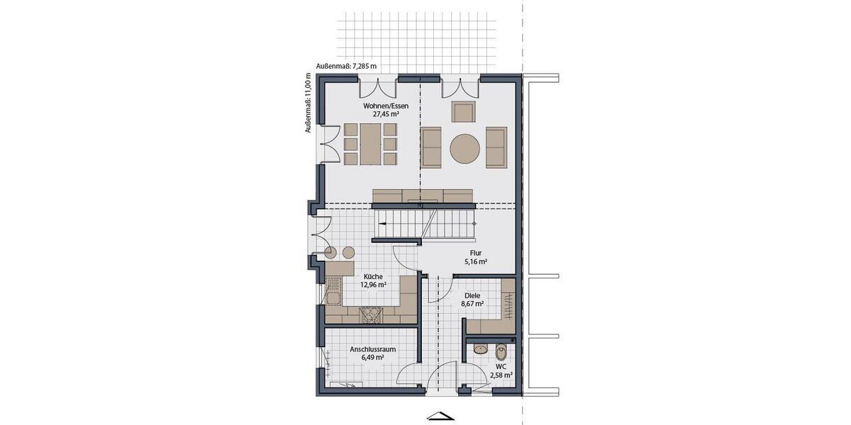 Doppelhaushälfte Dortmund Hombruch - 6 Zimmer, 166 m&sup2;, 2.200&euro; | Angebot:26664355