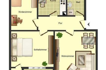 Wohnung Bergkamen - 3.5 Zimmer, 67 m&sup2;, 499&euro; | Angebot:25099710