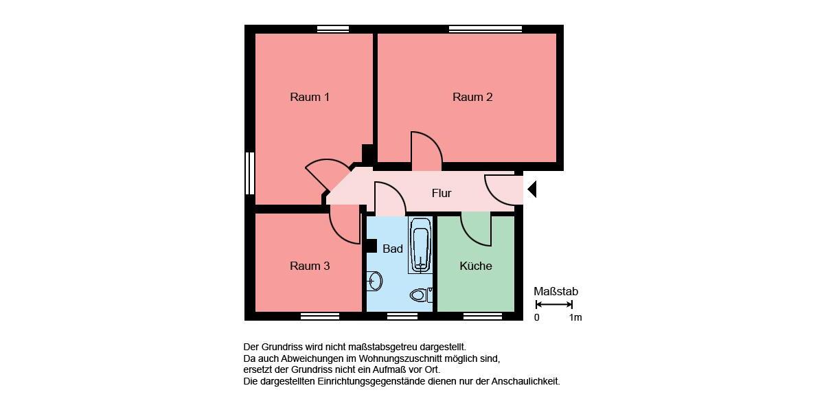 Etagenwohnung Hemer - 3 Zimmer, 61 m&sup2;, 459&euro; | Angebot:25552145