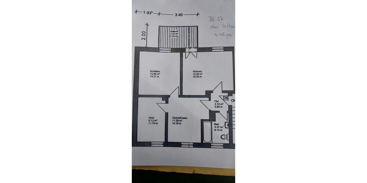 Etagenwohnung Bergkamen - 3 Zimmer, 60 m&sup2;, 626&euro; | Angebot:25803954