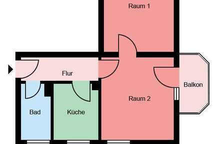 Wohnung Bergkamen - 2 Zimmer, 43 m&sup2;, 359&euro; | Angebot:25915642