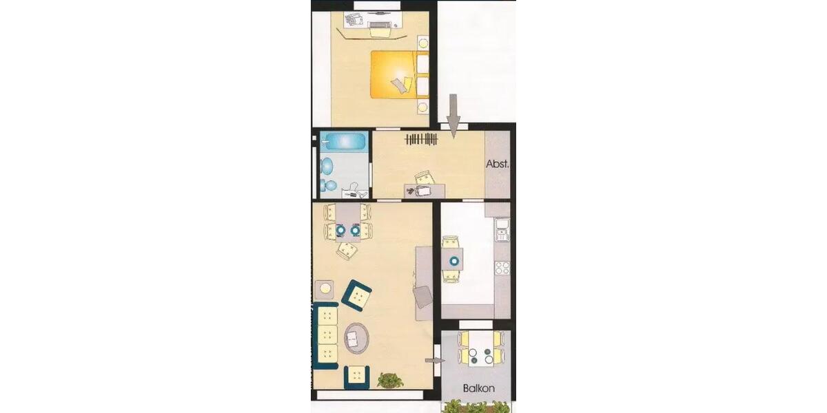 Etagenwohnung Ennepetal - 2 Zimmer, 63 m&sup2;, 128.500&euro; | Angebot:27627608