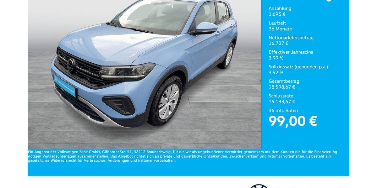 VW T-Cross 11.384 km 18.422 &euro; Dortmund 44141